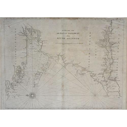 Old map image download for A Chart of the Bay of Galloway and River Shannon. . .