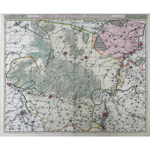 Old map image download for Leodiensis Episcopatus Pars Septentrionalis, Comprehendens Comitatum Lossensem et Hornanum