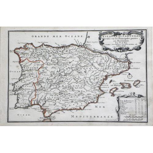 Old map image download for Espagne et Portugal.