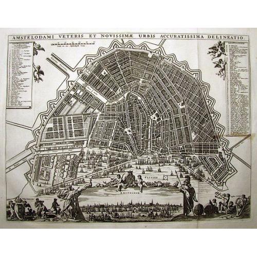 Old map image download for AMSTELODAMI VETERIS ET NOVISSIMAE URBIS ACCURATISSIMA DELINEATIO