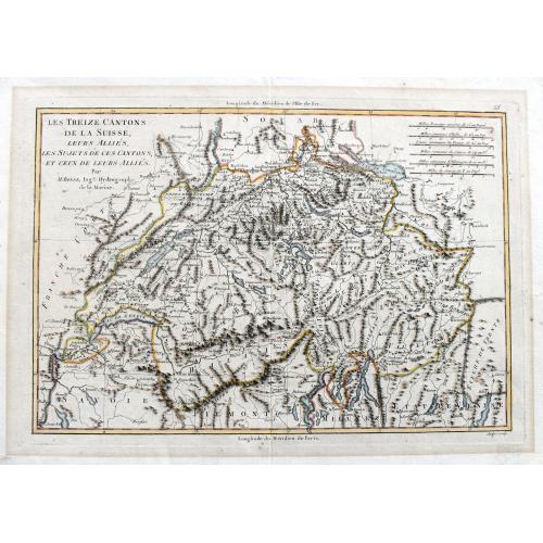 Old map image download for Les Treize Cantons de la Suisse, leurs allies, les sujets de ces Cantons; et ceux de leurs allies.