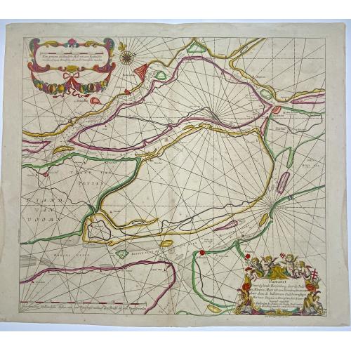 Old map image download for Paskaerte van het inkoomen van de MAES, Tot aen 't Eylandt Roosenburgh als mede 't Inkoomen van 't Goereesche Gat.. / Pascaert van 't Eylandt Roosenburg door de Oude en Nieuwe Maes....