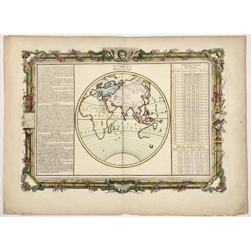 Old map image download for [ Lot of 6 world and thematic maps ] Climats d'Heures et de Mois.