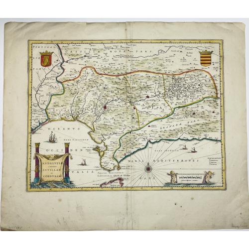 Old map image download for [ Lot of 4 maps] Western Spain with Gibraltar.