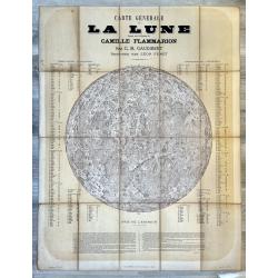 Carte générale de la lune / dressée sous la direction de Camille Flammarion ; par C. M. Gaudibert ; dessinée par Léon Fenet