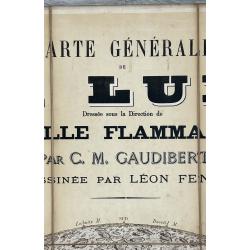 Carte générale de la lune / dressée sous la direction de Camille Flammarion ; par C. M. Gaudibert ; dessinée par Léon Fenet