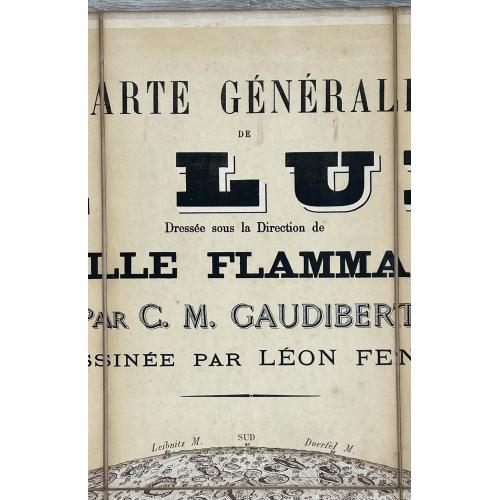 Old map image download for Carte générale de la lune / dressée sous la direction de Camille Flammarion ; par C. M. Gaudibert ; dessinée par Léon Fenet