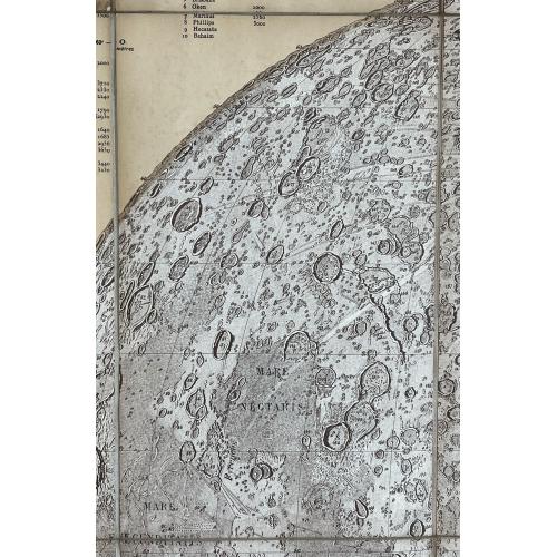 Old map image download for Carte générale de la lune / dressée sous la direction de Camille Flammarion ; par C. M. Gaudibert ; dessinée par Léon Fenet