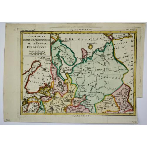 Old map image download for [Lot of 8 maps of European Russia] Partie Septentrionale de la Russie Europeenne ou sont distinguees exactement toutes les Provinces