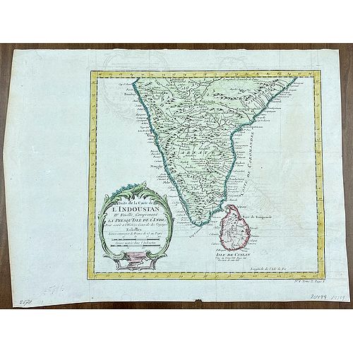 Old map image download for [Lot of 9 maps / prints of India / Sri Lanka] Cananoor